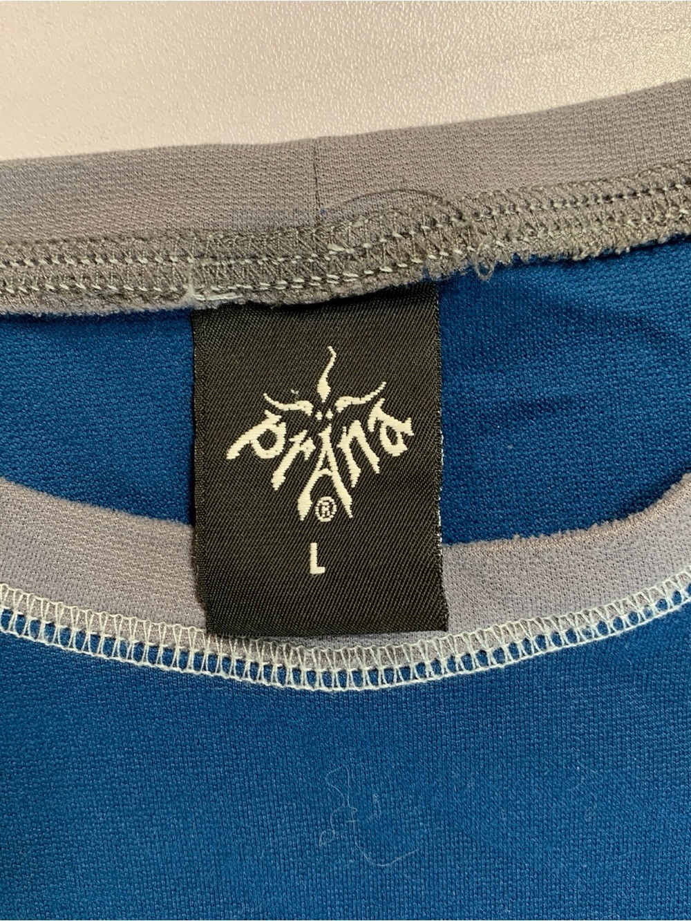 Vintage Y2K Prana T Shirt Large Blue Made In USA Breathe 90s Gorpcore Tech - Picture 2 of 5